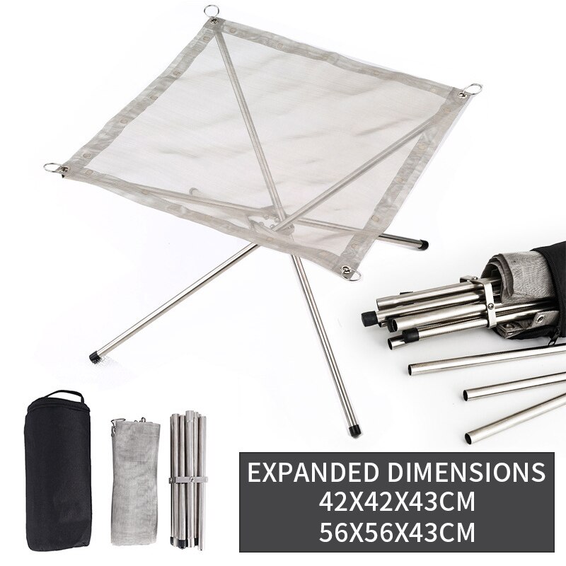 Outdoor Fire Burn Pit Stand Portable Solid Fuel Rack Folding Stove Fire Frame Fast Heating Wood Charcoal Stove Camping Tool