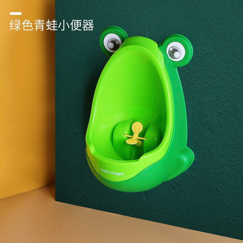 Children's Urinal Kids Toilet Child Standing Urinal Wall-mounted Toilet for Boy Portable Frog Toilet Training Split Potty: frog-green
