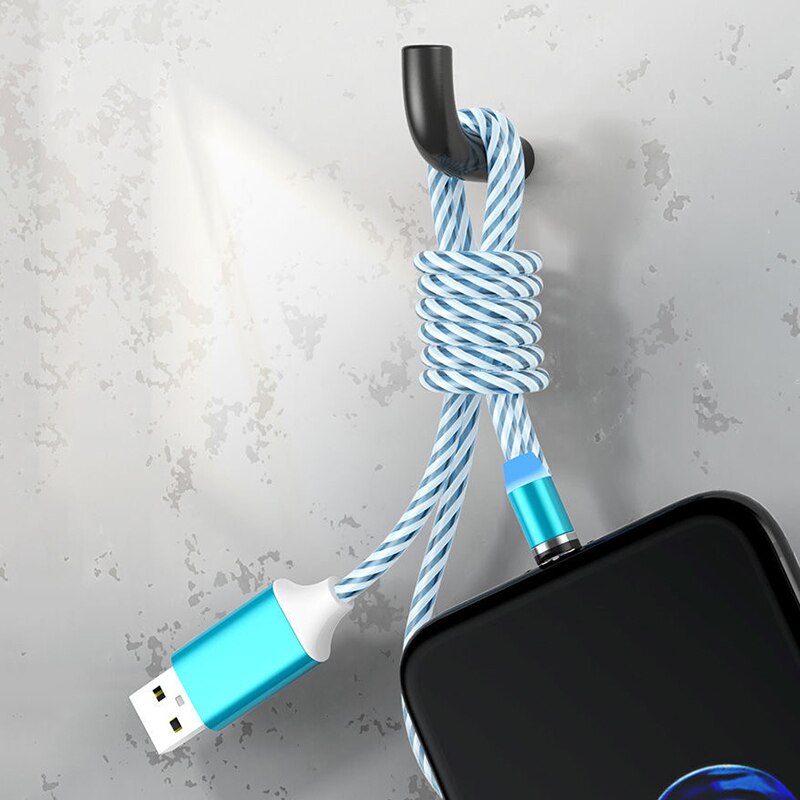 LED che scorre illuminano USB Sync tipo-c cavo dati caricabatterie IPhone cavo di ricarica