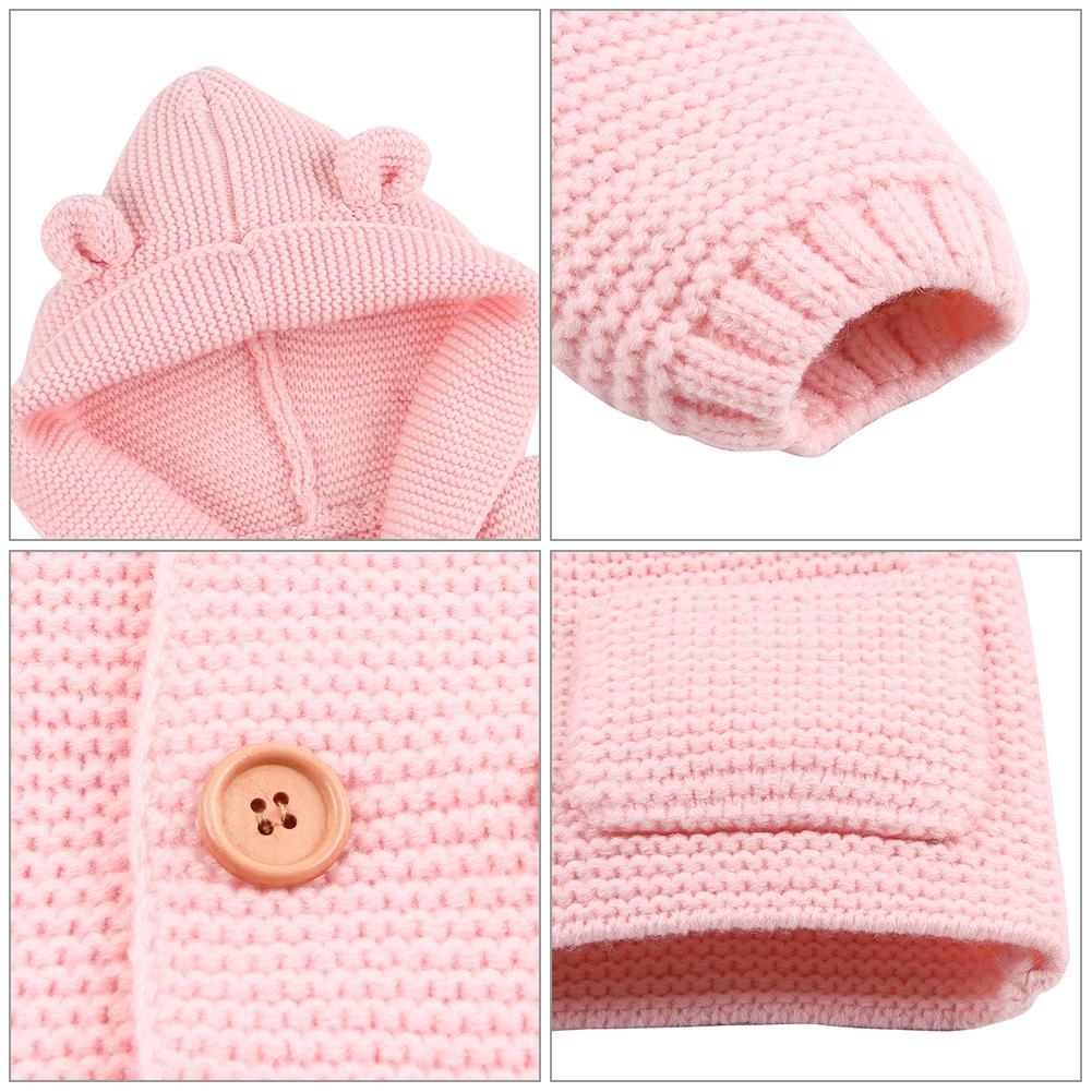 Bébé pull à capuche hiver mignon manteau hauts d'extérieur pour enfants bébé filles garçons w/poches