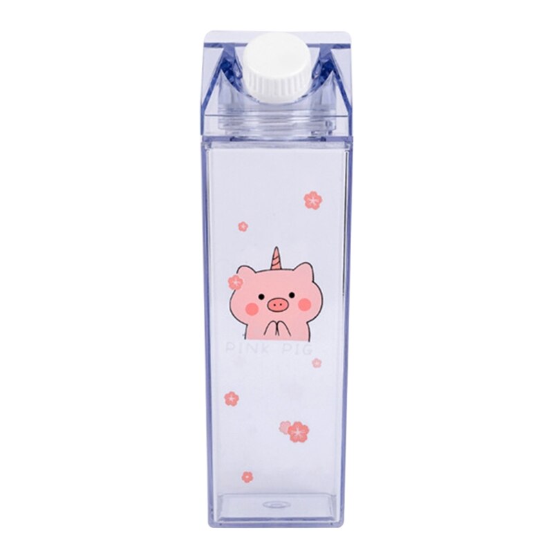 Contenitore trasparente trasparente del succo della bevanda della bottiglia di acqua del latte di plastica delle bevande all'aperto a tenuta stagna 500ml: -E