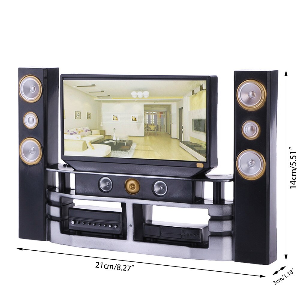 Kid Poppenhuis Meubels Accessoires Tv Theater Set Outfit Voor Pop-Twfi