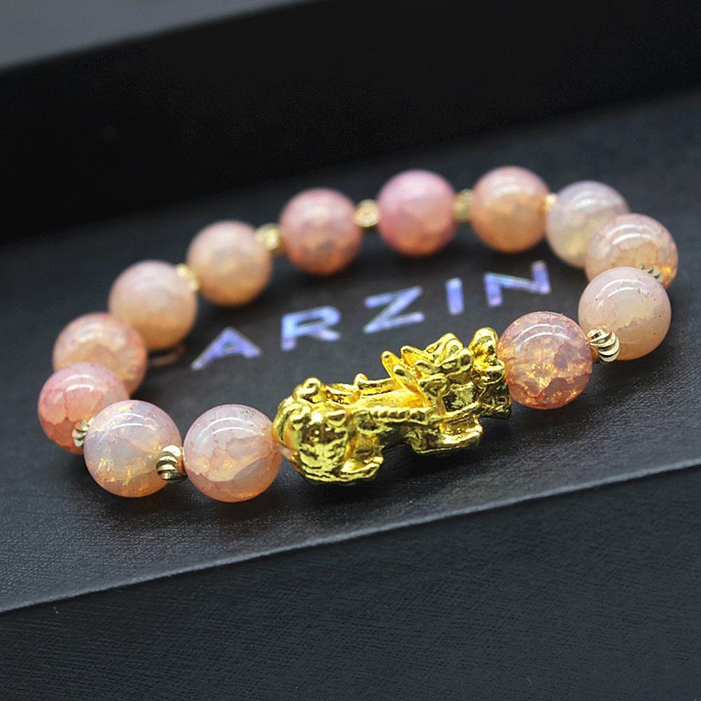 Gold Plating Bixie Rijkdom Feng Shui Armband Voor Vrouwen Mannen Kleurrijke Kralen Paar Luxe Sieraden Brengen Lucky Dappere Armbanden