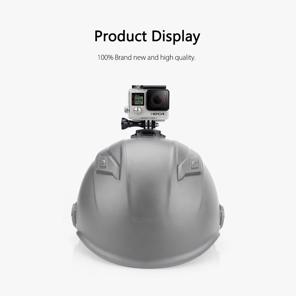 Vamson para GoPro 7 8 6 5 4 accesorios casco 360 grados montaje de rotación con pegatina para Yi 4K para GoPro Hero 5 4 3 + SJ4000