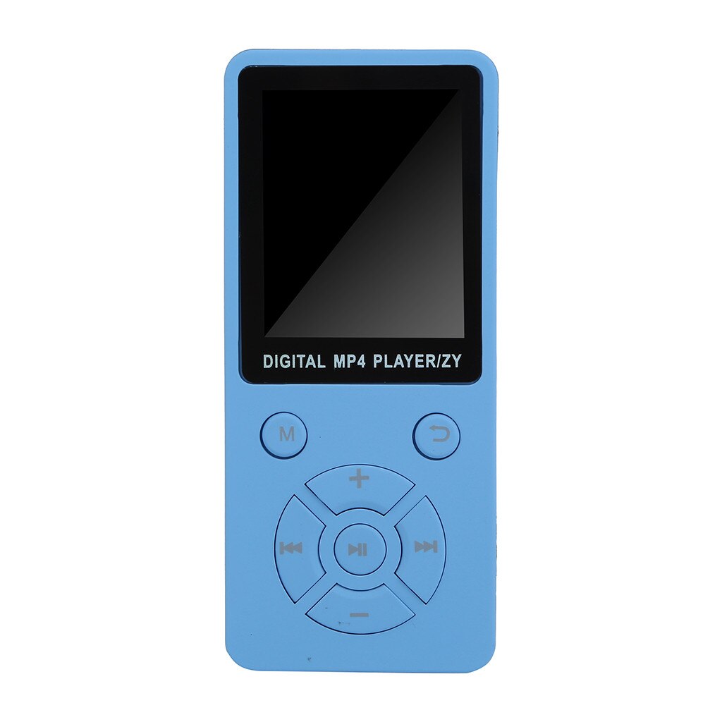 1.8- tums bluetooth-högtalarknapp  mp3 spelare stöder 32gb expansions mini bärbar walkman med radio fm-inspelning 13 språk: Blå