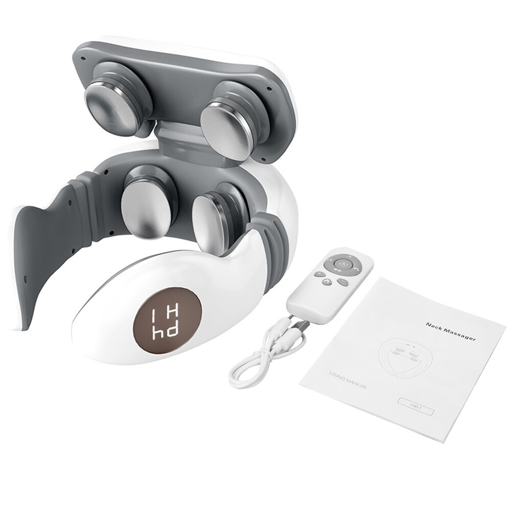 Elektrische 4D Clever Nacken Massagegerät 6 Kopf Puls Halswirbel Massagegerät Körper Entspannen Schmerzen Linderung die Gesundheit Pflege Massage Maschine Neue: Gold
