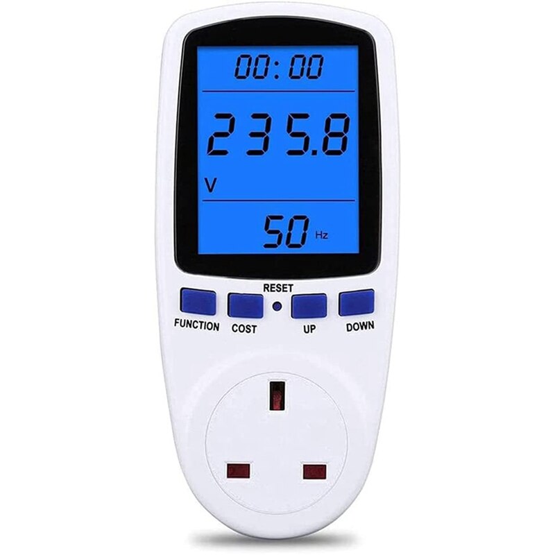 Power Meter Electricity Usage Monitor,With Backlight LCD,Overload Warning Watt Volt Amp Meter For Home