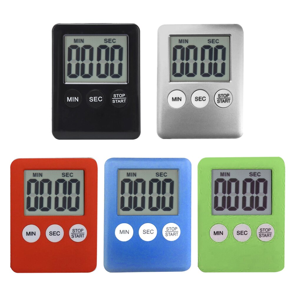 Koken Countdown Wekker Stopwatch Professionele Handheld Lcd Chronograaf Mini Lcd Digitale Display Keuken Timer