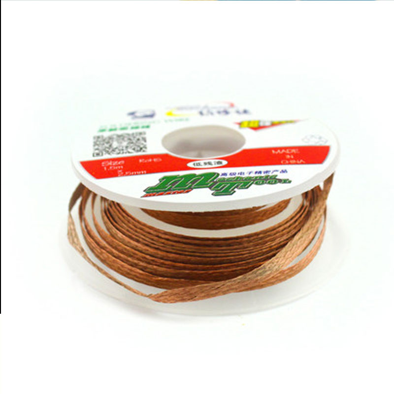 Fita de absorção de estanho de cobre puro original da mecânica, fita de sucção de baixo resíduos, remoção de disco de solda