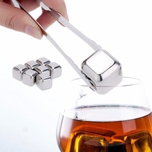 4/6/8 PCSStainless Staal Ijsblokjes, Herbruikbare Chilling Stones voor Whiskey Wijn, houd Je Drankje Koud Langer, SGS Test Pass