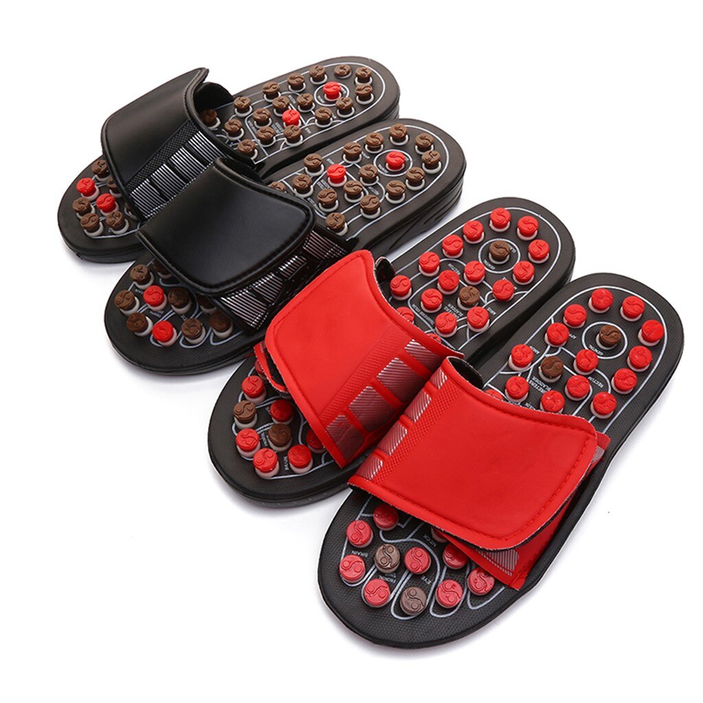 foot acupressure slippers Women Men Foot Massage Therapy Activation Care Adjustable Sandal Slippers Shoes sloffen heren#y2