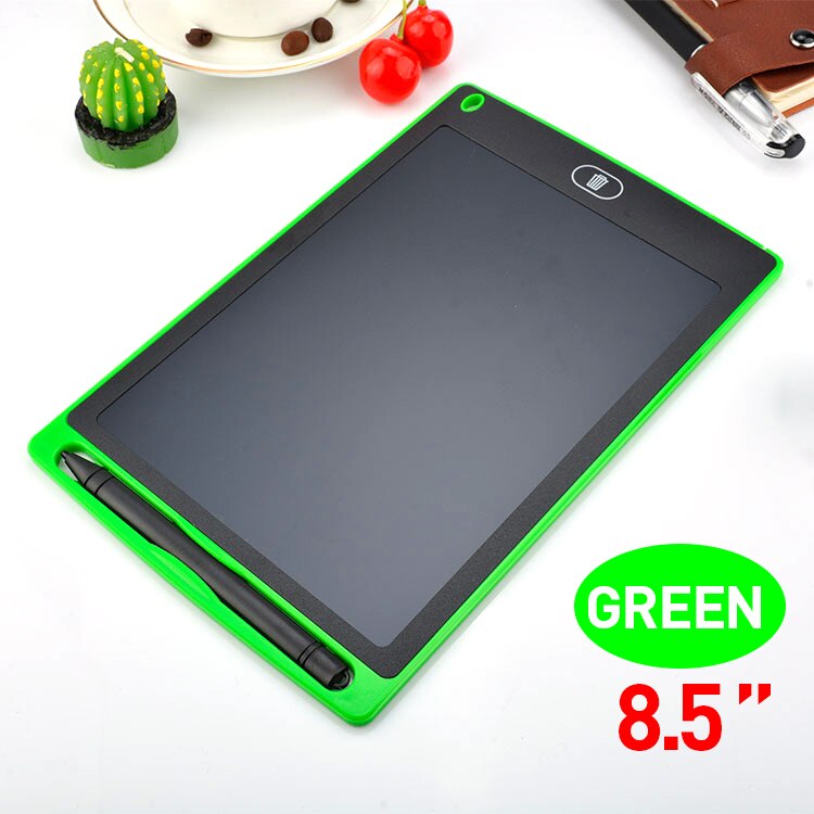 LCD Writing Board 8.5 Inch Electronic Tablet Without Battery For Children Adult 8.5 Drawing Scratch Handwriting Pad: 8.5 green