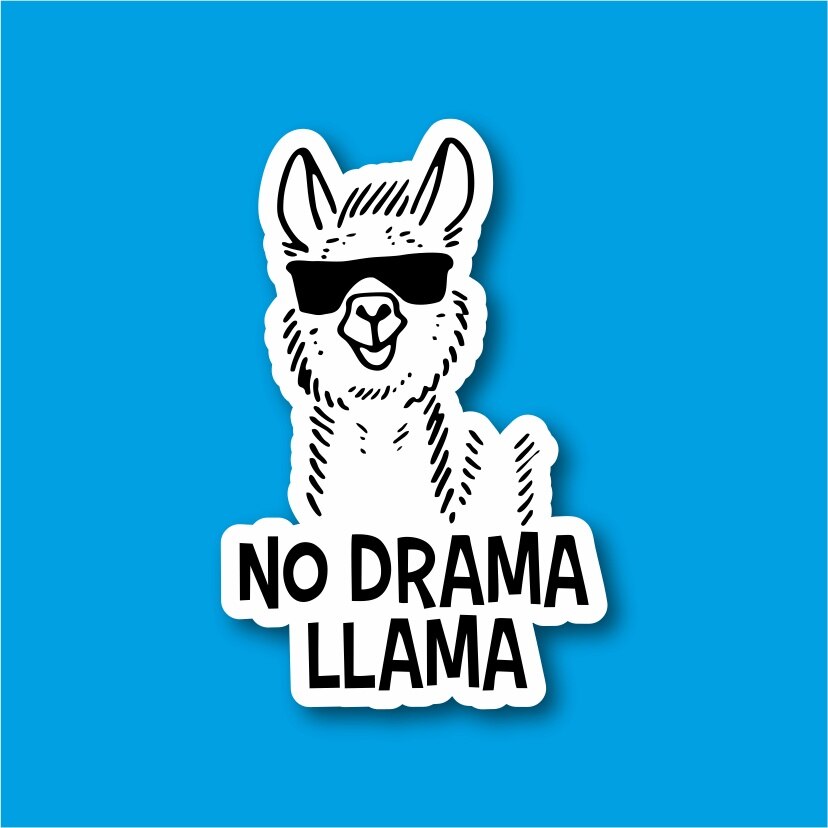 No Lrama LLAMA Laptop and Phone Sticker-Decal max.8cm