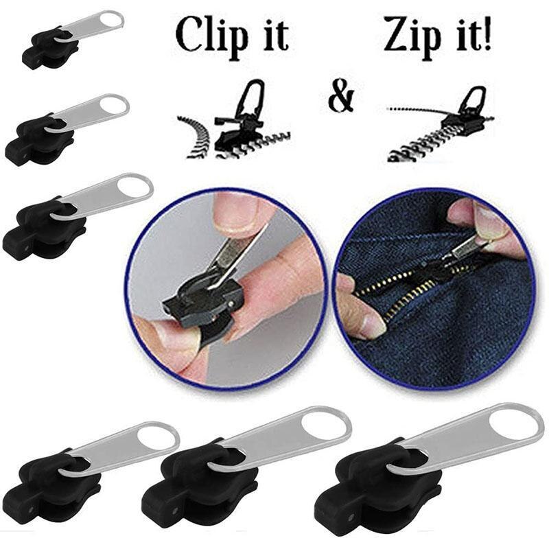 6 Stks/zak Instant Rits Universele Fix Rits Reparatie Kit Vervanging Zip Slider Tanden Rescue Ritsen Voor Naaien Schoenen Doek