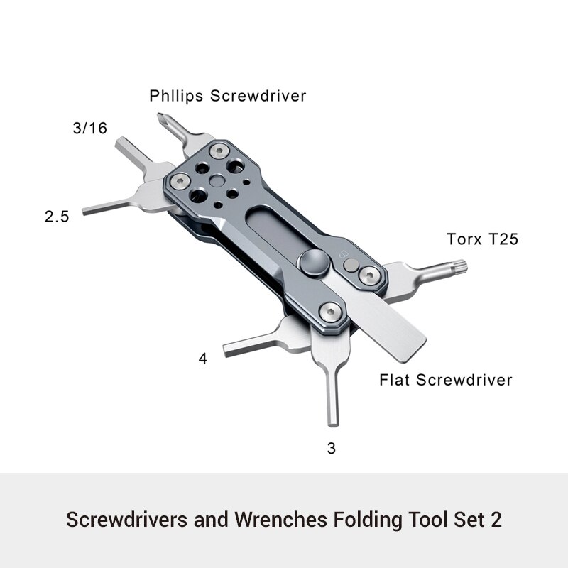 SMALLRIG Universal DSLR Camera Rig Folding Tool Set with Screwdrivers and Hex Key Wrenches Tool Set with Seven Functional Tools: Screwdriver Kit 2