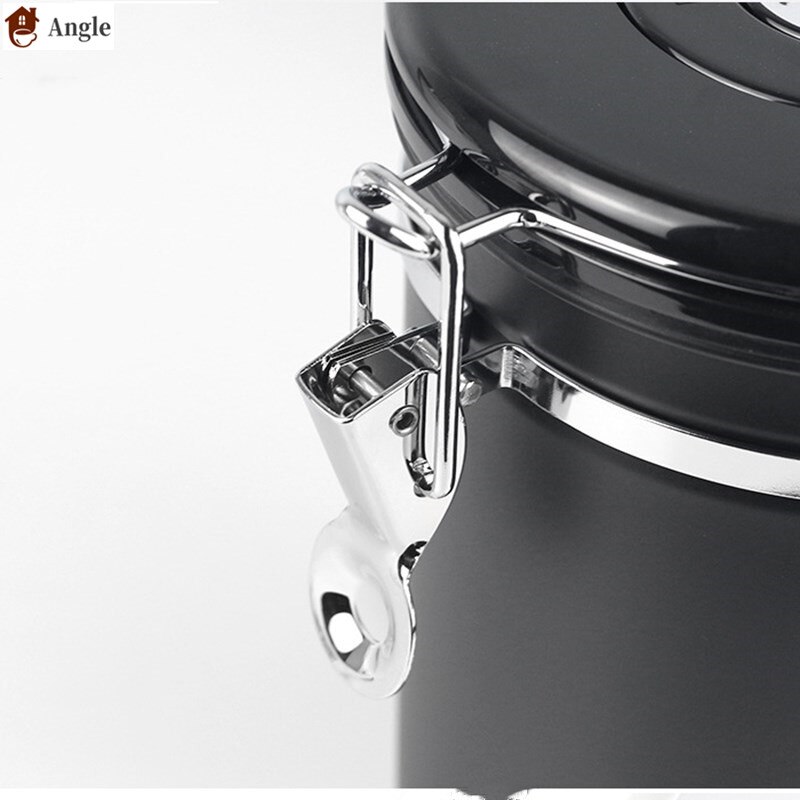 1.2/1.5/1.8L Coffee Canister With Scoop Airtight Coffee Container Stainless Steel Storage Canister Set For Coffee Beans Tea