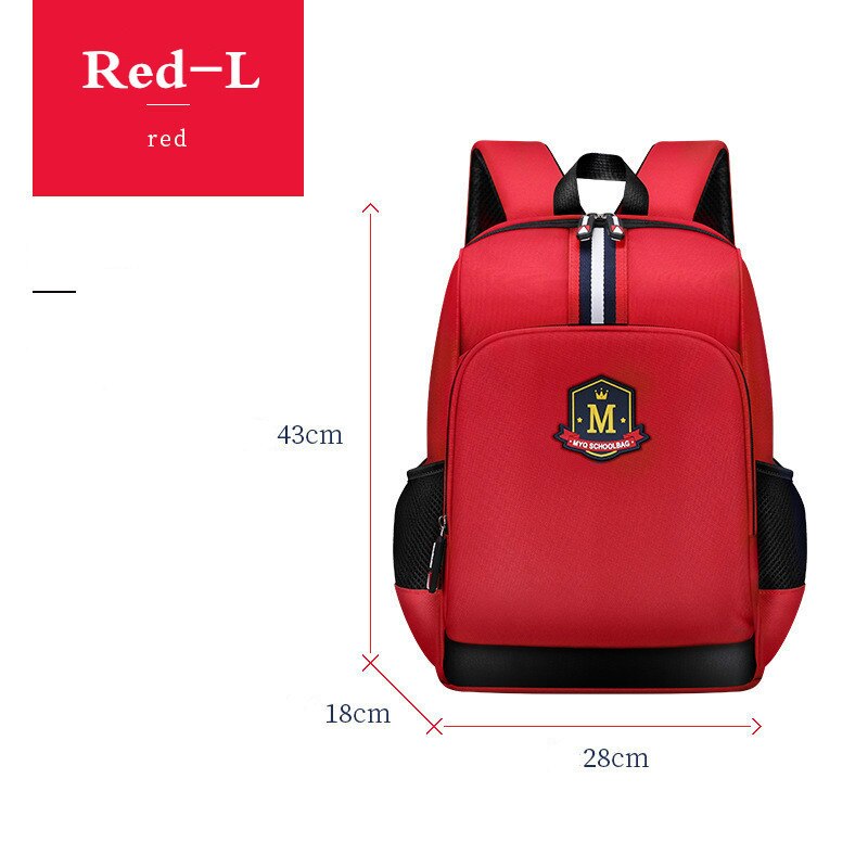 Leerling Studenten Kinderen Engeland Stijl Rugzak Schooltassen Voor Jongens Bagpack Mochila Escolar Hombre Waterdichte Rugzakken Kids Tas: Red-L