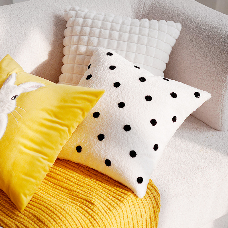 45x45CM Cute Cartoon Rabbit Throw Pillow Cover Nordic Animal Stamping Waist Cushion Cover Decor Home Decorative Pillowcase
