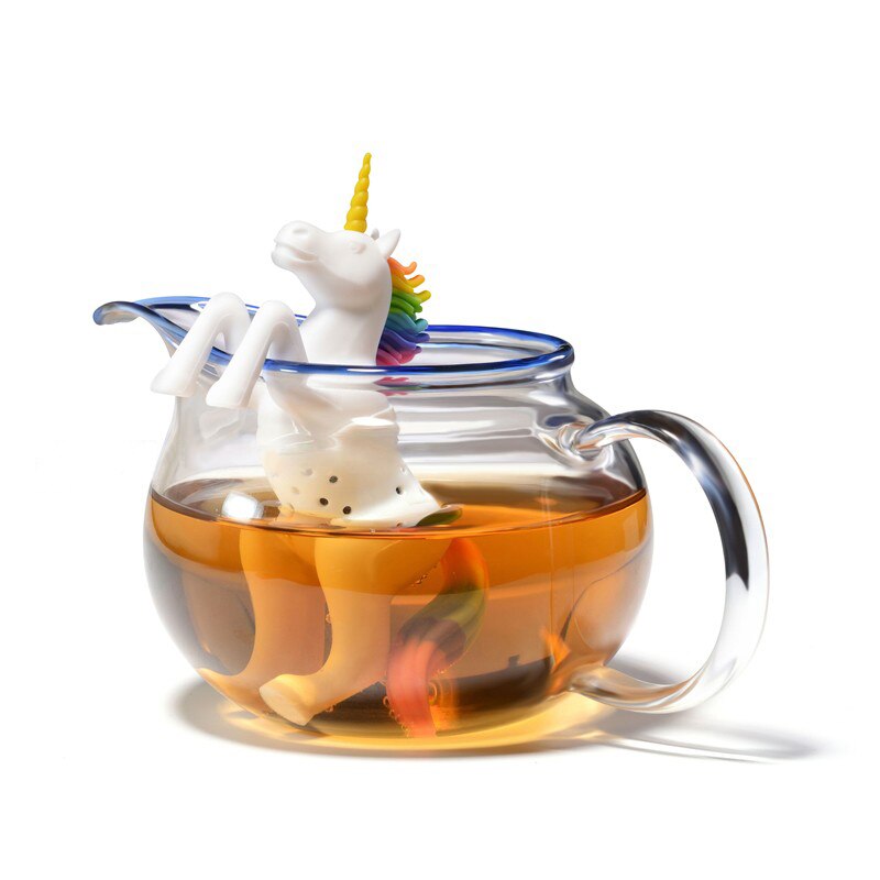 Tea Bag Food Grade Leaf Herbal Spice Filter 1 Pcs Unicorn Shape Infuser Strainers Loose Silicone
