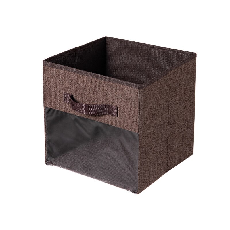 Panier De Rangement En Plastique Tressé Avec Couvercle - 38x27x15 Cm, Poignée - Organisateur Pour Salon, Cuisine, Bureau