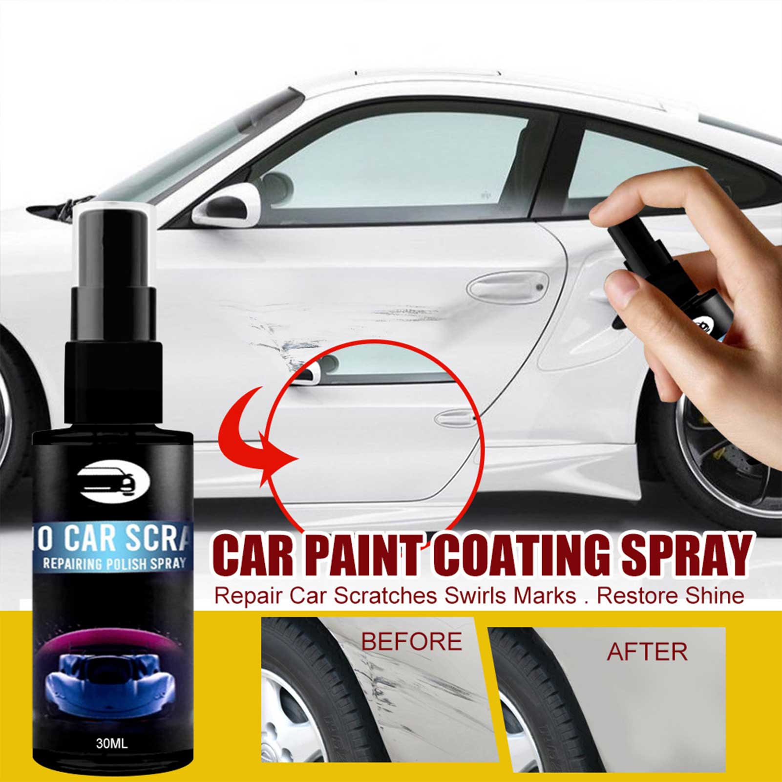 Diy Auto Krassen Verwijderen Spray Paint Care Polijsten Restauratie Krassen Remover Repareren Tool Oude Auto Deoxidation Agent