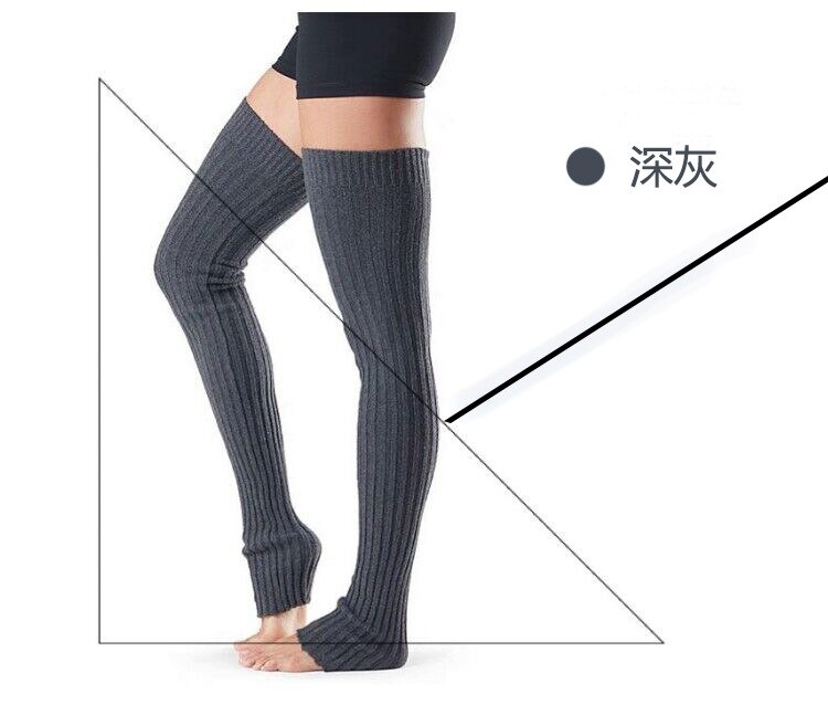 8 farver fitness sport gymnastik benvarmere stocks til ballet latin dans pilates vinter opvarmet strømpe kvinder lang strikket solid