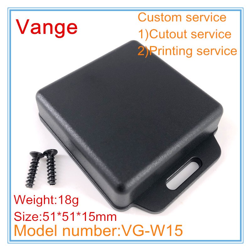 10pcs/lot wall-mounted extrusion box IP54 ABS plastic junction box enclosure for electronic module 51*51*15mm