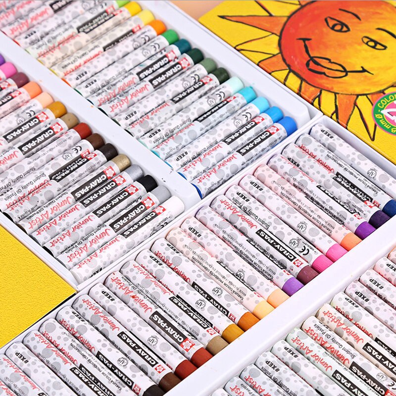 12/24/50 Mooie Sakur Olieverfschilderij Stok Professionele Grade Wasbare Art Graffiti Kleuren Schilderen Set Kinderen Kleurpotloden