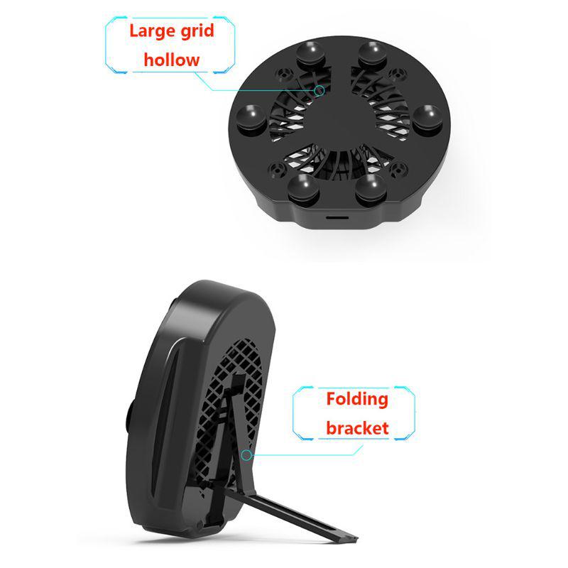 Foldable Fan Radiator Mobile Phone Cooler Cooling Support Holder Bracket for iPhone Samsung Huawei Xiaomi Smartphone Tablet r25