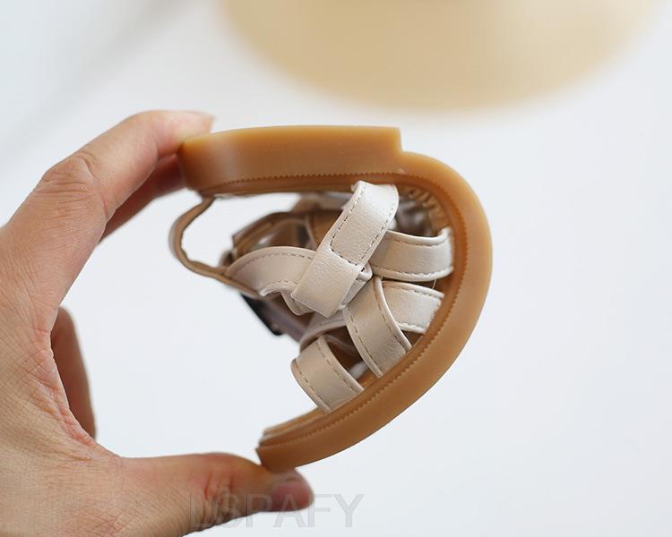 Kids Roman Sandals High-Top Girls Flat Beach Sandals Children Girls Princess Shoes Solid Color Summer Shoes