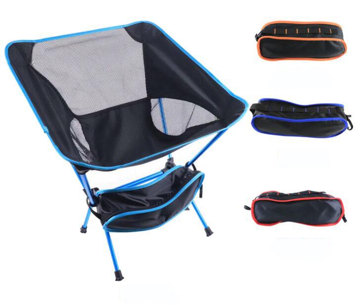 Ultralet rejse foldestol udendørs campingstol bærbare strandstole vandreture picnic sæde fiskestol fiskestol