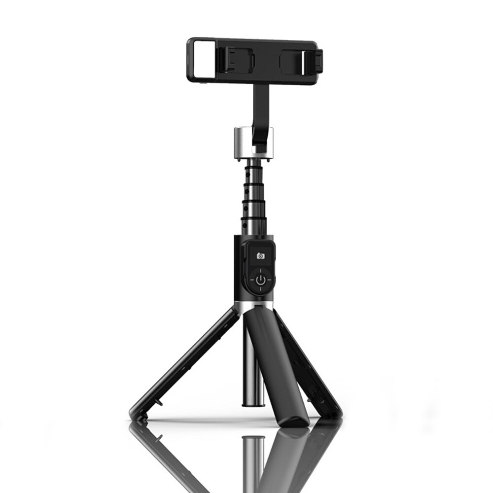 P70D Bluetooth Selfie Stick Tripod Fill light Video Record Support Universal Adjustable Direction Smartphone Stabilizer Vlog: Black