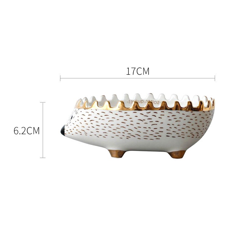 Hedgehog Phnom Penh bowl ceramic Nordic small bowl dessert bowl fruit bowl salad bowl cute animal cutlery cartoon measuring cup: L