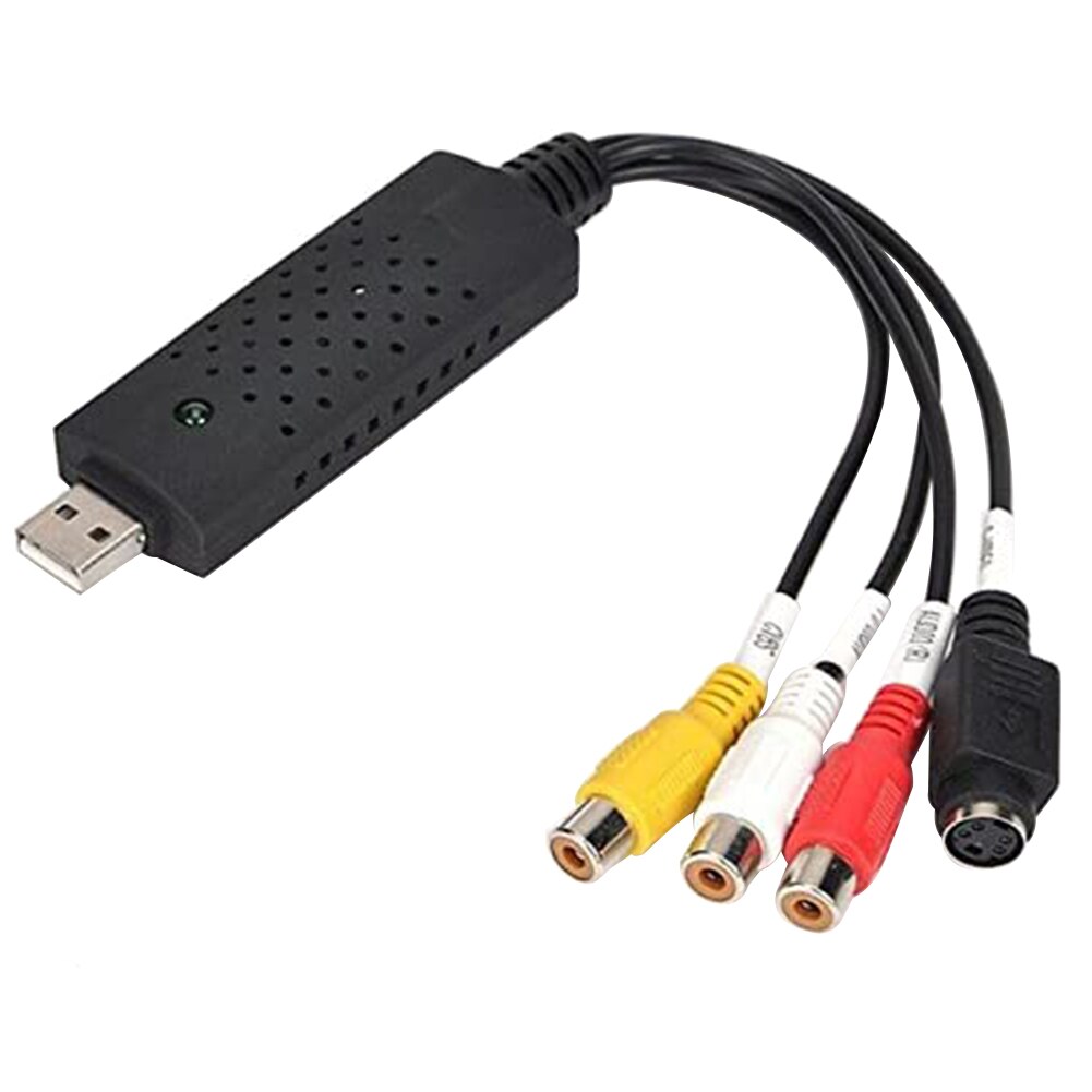 1 Channel VCR VHS TV to DVD Converter Video Audio Adapter Video Tuner Box Grabber Compatible USB 2.0 Capture Card