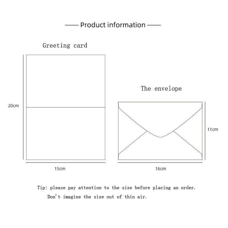 Set Christmas Card Folding Flat Card 6 Sets With Envelope Greeting Card Business Birthday Teacher's Day Universal Card