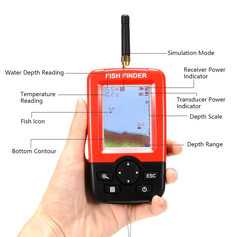 100M Wireless Fish Finder Portable Sonar Fish Finders Fishing Lure Echo Sounder Fishing Finder Lake Sea Fishing Portable