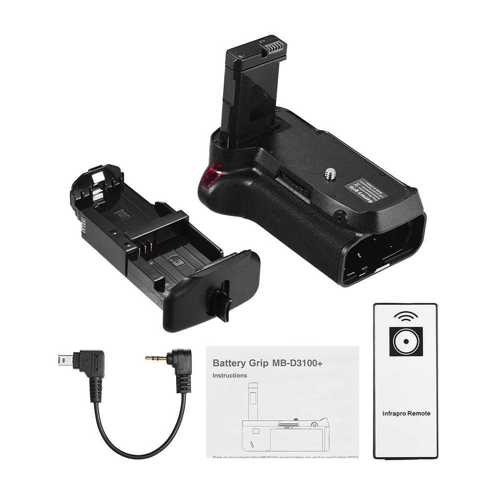Camera Vertical Battery Grip Houder voor Nikon D5300 D3300 D3200 D3100 DSLR Camera EN-EL14 Batterij Aangedreven met IR Afstandsbediening