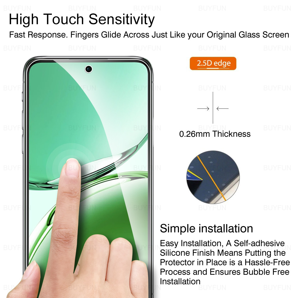 5Pcs Reno11F Glass Screen Protector For Oppo Reno12 F Reno11 F 5G Tempered Glass Protect Film OppoReno12F Reno 11 12 F 11A Cover