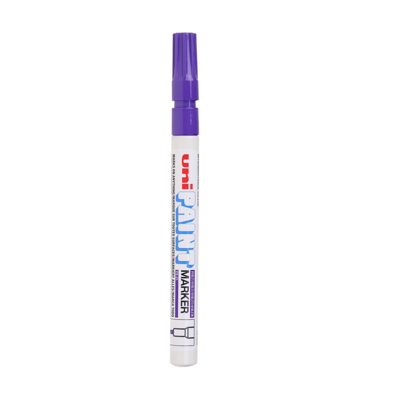 1Pcs Permanet Kleur Verf Marker Pen Fine Tip Olie Base Opaque Mark Op Iets Tyre Houten Cd Metalen Gras stof Handtekening A6860: Purple