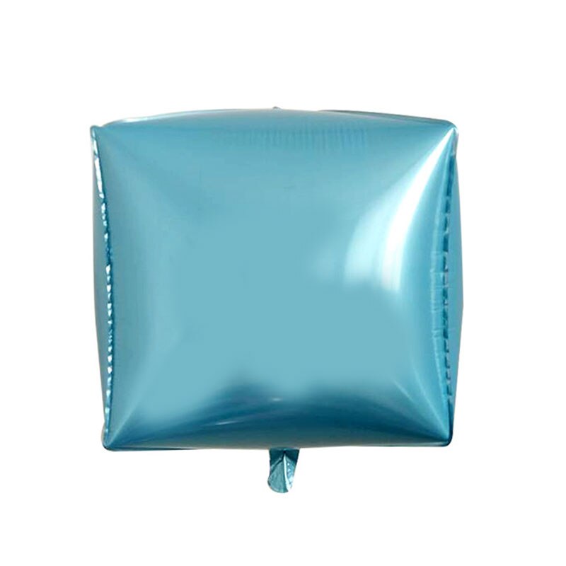 24inch 3D Diamond Cube Foil Balloons Birtday Party Droopback Helium Foil Square Balloon Wedding Decorations Party Supplies: Blue