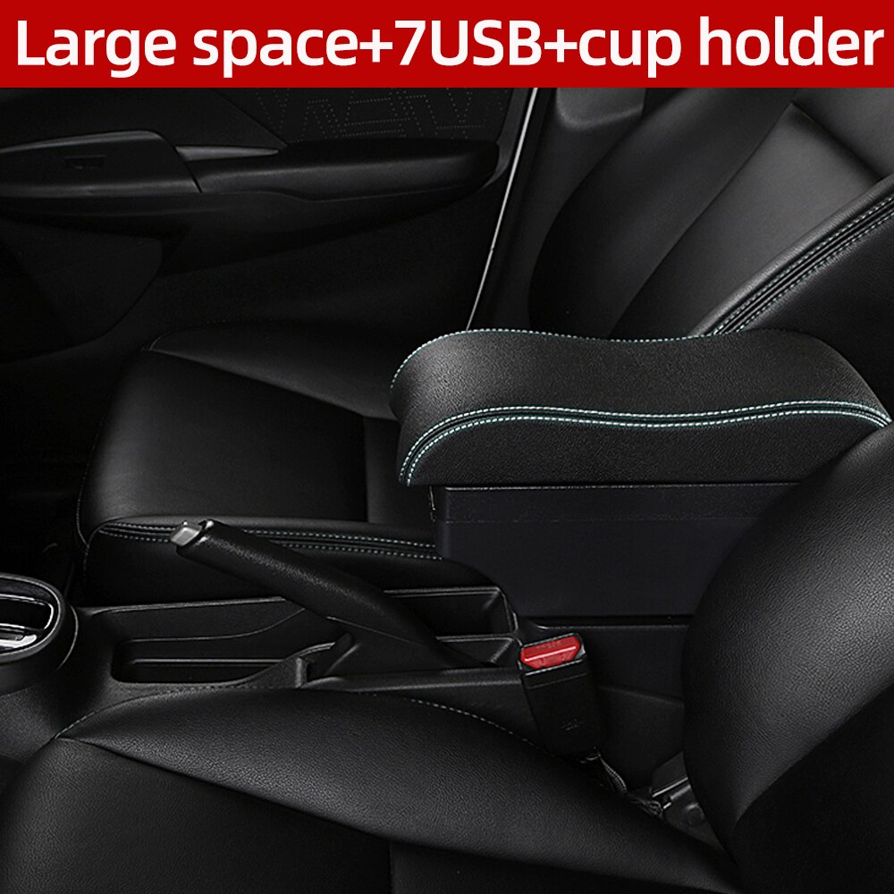 for Opel Astra H Armrest Box car leather arm rest car-styling center console decoration automobile interior: 7USB white thread