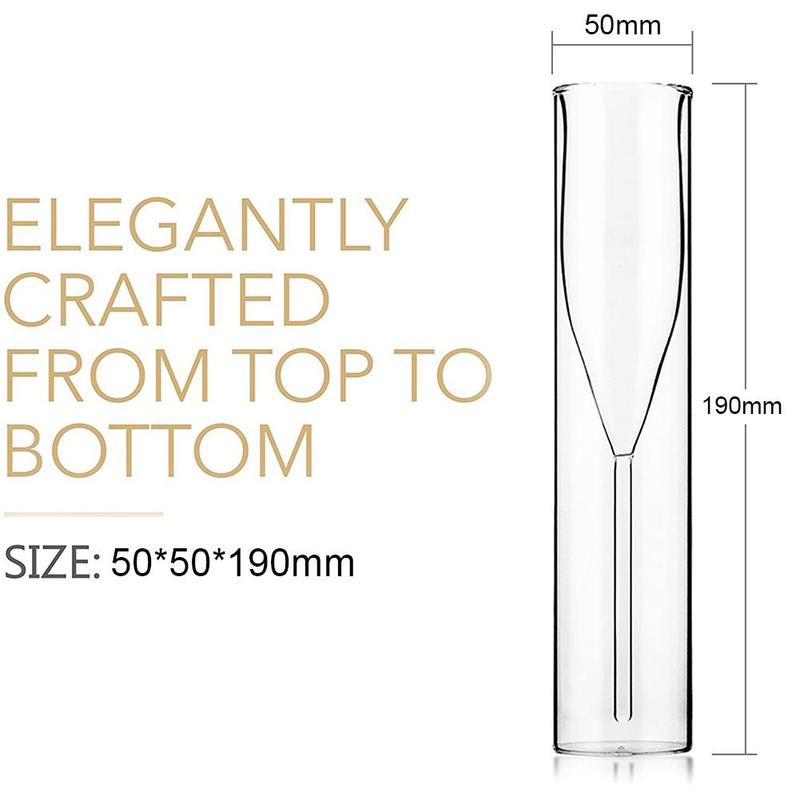 Double-layer Cocktail Glass European Style Tulip Winebowl Champagne Glass Glass Crystal Sparkling Glass