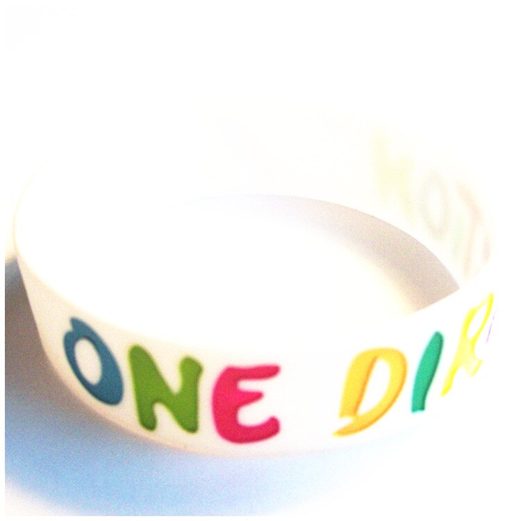 1pc one direction music band 1D silicone rubber bracelet wristband