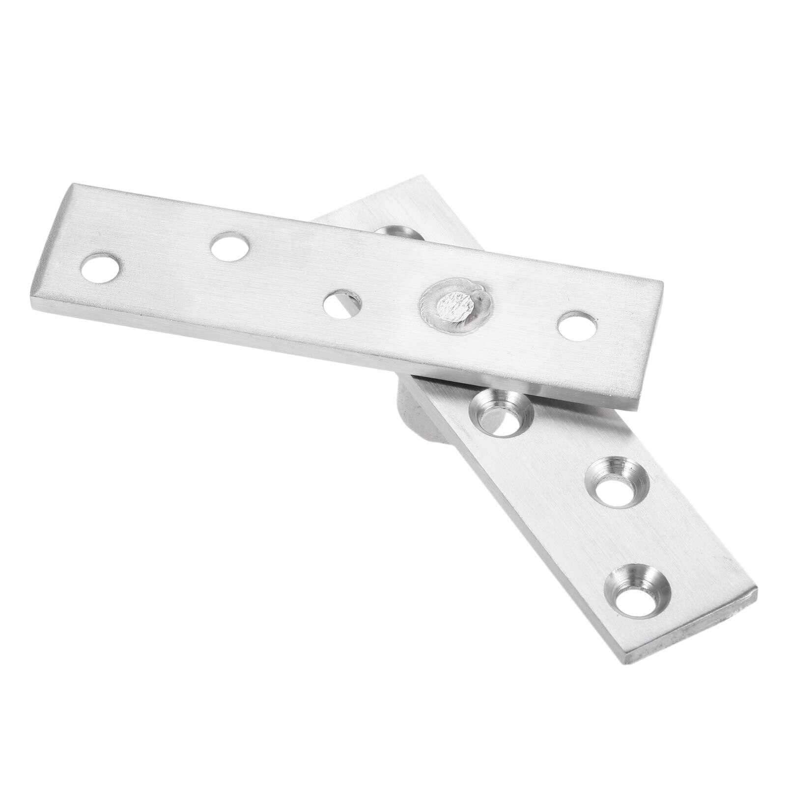 Bisagras pivotantes para puerta, accesorio giratorio de 100mm de acero inoxidable plateado, 360 grados, accesorios de Hardware