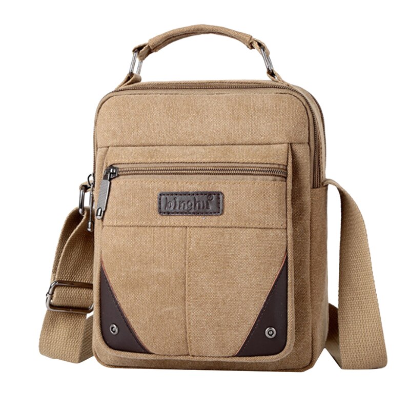 Vintage Heren Reistassen Koele Canvas Tas Mannen Messenger Bags Bolsa Feminina Schoudertassen: khaki