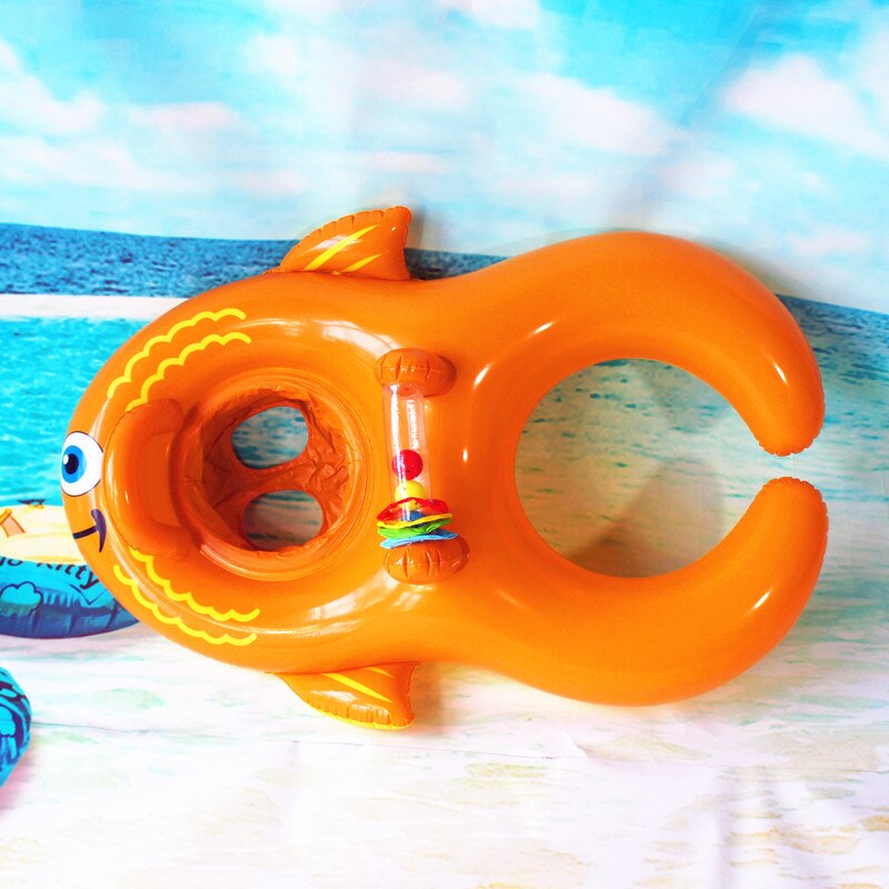 Orange Delicate Parent-Child Double Intimacy Development Swimming Seat Children Playing Kids Good-looking Swim Ring