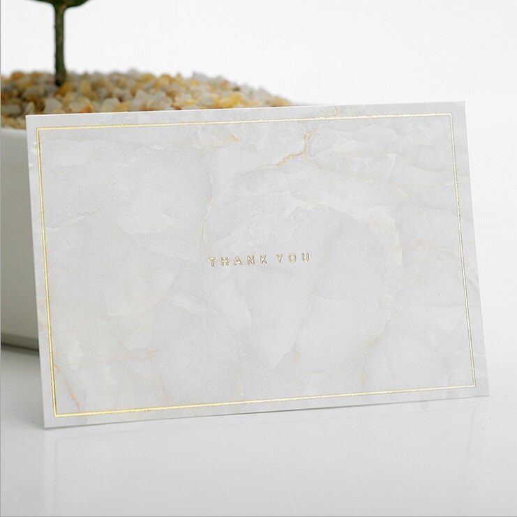 35 stk mini marmoreret guld mini stempling kort simpelt lykønskningskort bryllupskort fødselsdag ønsker julekort: 6