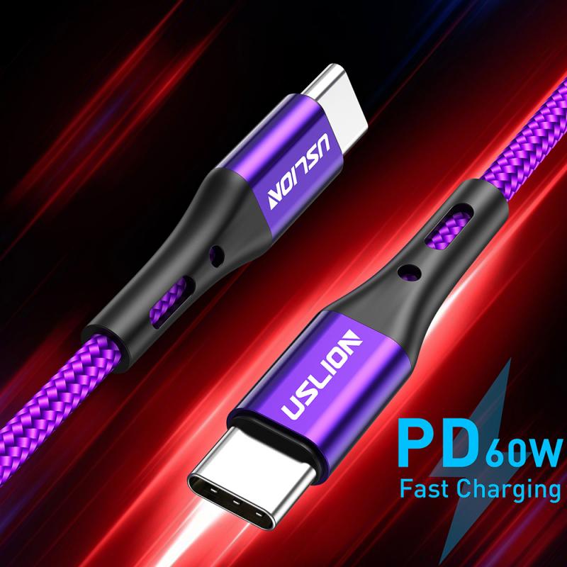 Nowy 1 sztuk USB type-c szybkie ładowanie kabel ładowania danych przewód podwójny typ C głowy linii danych dla HUAWEI P30 Xiaomi Samsung akcesoria