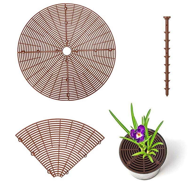 1PC Blumentopf Boden Schutz Mit NäGel Blumentopf Netz Blume Topf Abdeckung Baby Sicherheit Maus Garten Pflanzen Heimat Schutz