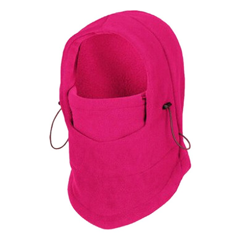 Winter outfly winter bivakmuts winddichte muts met masker unisex skimuts heren winter fleece muts gewikkelde warme muts ski warme mutsen: Rozenrood